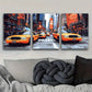 3pcs Cabs in the City Scene Metal Print Ready to Hang Art