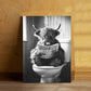 Black & White Funny Bull Reading Newspaper in Toilet Print 100% Australian Made 40x60cm Stretched Canvas Ready to Hang