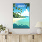 Sandy Shores Of Boracay Philippines Beach & Palm Trees Print 100% Australian Made 40x60cm Stretched Canvas Ready to Hang