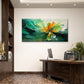 Abstract Green Gold Flower Wall Art Canvas Office Home Room Framed 120x60cm