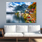 Village near River & Mountains Print 100% Australian Made Stretched Canvas Ready to Hang - NT-112