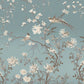 Blue Chinoiserie Bird Floral Wall Art Canvas Office Home Room Framed 80x45cm