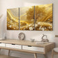 3pcs Golden Grassland Light Luxury Art Calm Wall Art Set Canvas Framed 40x60cm - High Quality Print 100% Australian Made Wall Canvas Ready to Hang