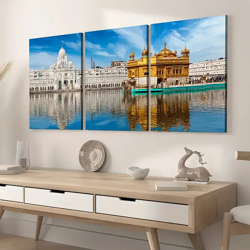 3pcs Modern Style Architecture Art Wall Art Set Canvas Framed 40x60cm - High Quality Print 100% Australian Made Wall Canvas Ready to Hang