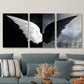 3pcs Abstract Vintage Angel Wings Illustration Metal Print Ready to Hang Art