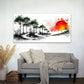 A Peaceful Sunset Journey Wall Art Canvas Office Home Room Framed 120x60cm