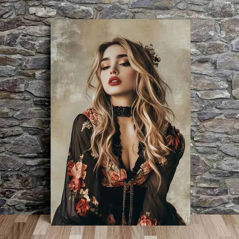 Fashionable Beauty Girl Print 100% Australian Made 40x60cm Stretched Canvas Ready to Hang