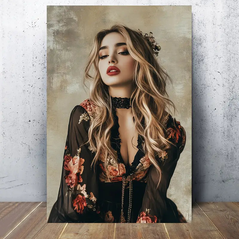 Fashionable Beauty Girl Print 100% Australian Made 40x60cm Stretched Canvas Ready to Hang