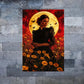 Woman & Flower Field Full Moon  Print 100% Australian Made 40x60cm Stretched Canvas Ready to Hang