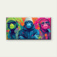 Colorful Hip Hop Monkeys Wall Art Canvas Office Home Room Framed 80x45cm