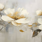 Palette Knife White Blossom Wall Art Canvas Office Home Room Framed 120x60cm