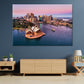 Pinkish colorful sunrise over Sydney city Print 100% Australian Made Stretched Canvas Ready to Hang - AU-113