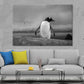 Penguin Walking B&W Photograph Print 100% Australian Made Stretched Canvas Ready to Hang - BW-113