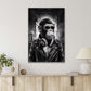 Black And White Photo Of A Primate Print 100% Australian Made 40x60cm Stretched Canvas Ready to Hang