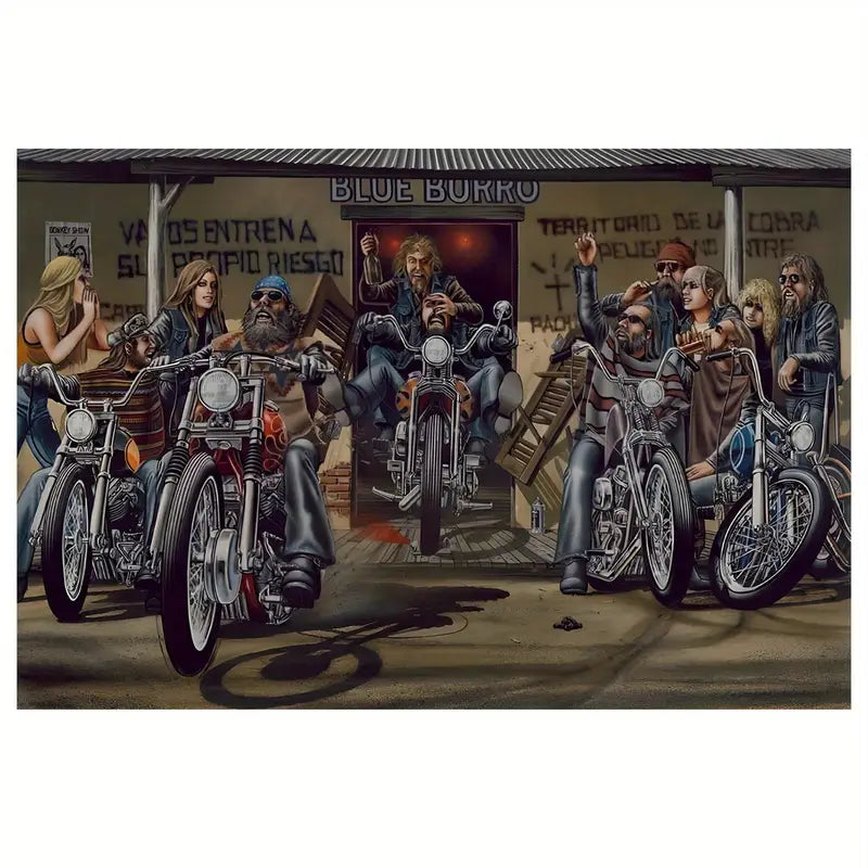 David Mann Motorcycle Canvas Art Print 100% Australian Made 60x40cm Stretched Canvas Ready to Hang