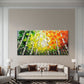 Colorful Birch Tree Landscape Wall Art Canvas Office Home Room Framed 120x60cm