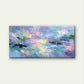Pastel Pink & Blue Abstract Wall Art Canvas Office Home Room Framed 120x60cm