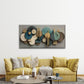 Abstract Geometric Circles Wall Art Canvas Office Home Room Framed 80x45cm