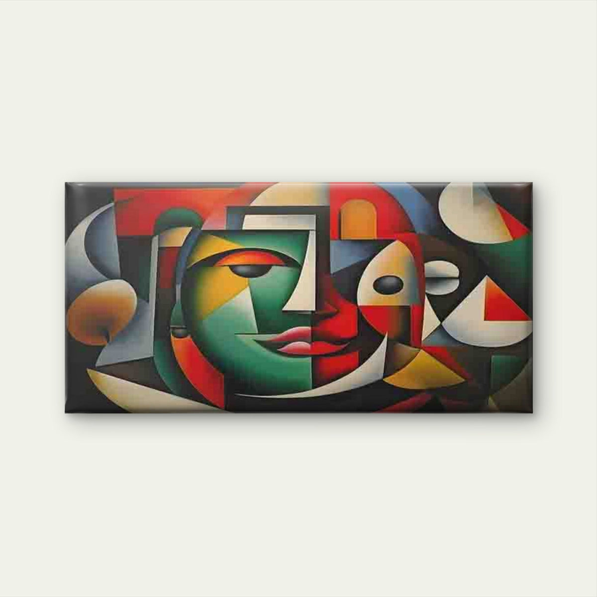 Abstract Geometric Colorful Wall Art Canvas Office Home Room Framed 120x60cm