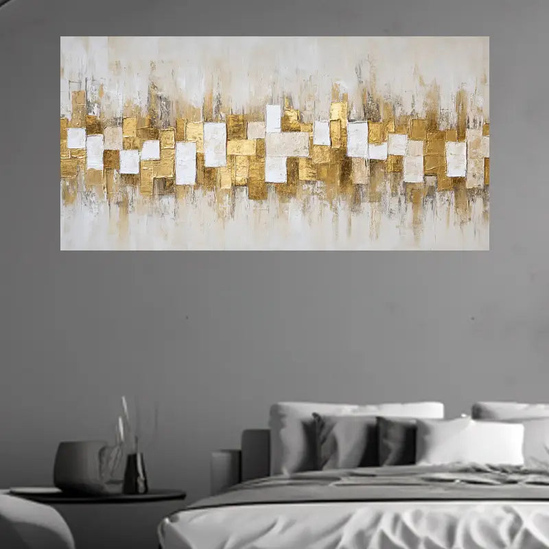 Modern Painting with Textured Brush Strokes Wall Art wall canvas office home room framed 120x60cm