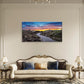 Blue Lagoon Entrance Lava Rocks Sunset Iceland Wall Art Canvas Office Home Room Framed 80x45cm