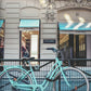 Bicycle In front of Fashion Store Print 100% Australian Made Stretched Canvas Ready to Hang - FS - 114