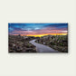 Blue Lagoon Entrance Lava Rocks Sunset Iceland Wall Art Canvas Office Home Room Framed 80x45cm