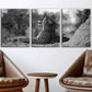 3pcs Black And White Leopard Animal Metal Print Ready to Hang Art
