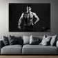 Grayscale of a Fit Male Bodybuilder Print 100% Australian Made Stretched Canvas Ready to Hang - BW-114