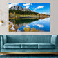 Mountains & Trees View on Lake Print 100% Australian Made Stretched Canvas Ready to Hang - NT-114