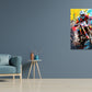 Bike Rider Colorful Background Painting Print 100% Australian Made 40x60cm Stretched Canvas Ready to Hang