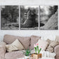 3pcs Black And White Leopard Animal Metal Print Ready to Hang Art