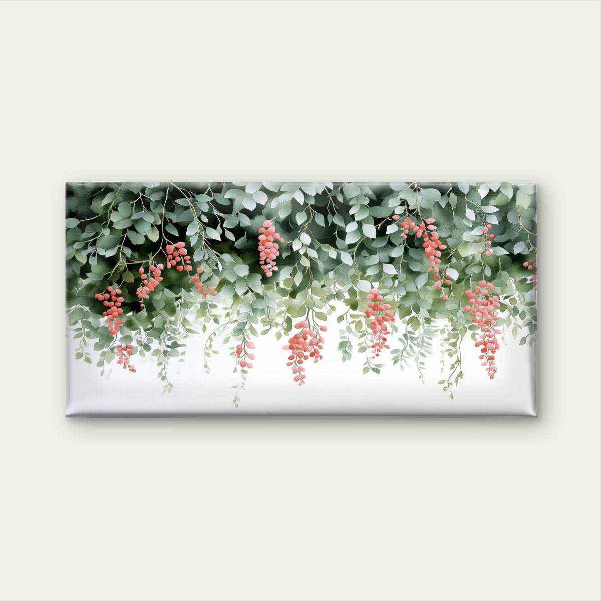 Modern Eucalyptus Greenery Wall Art Canvas Office Home Room Framed 120x60cm