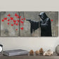 3pcs Death Shooting Red Butterflies Metal Print Ready to Hang Art