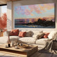 Coastal Ocean Colorful Abstract Beach Wall Art canvas office home room framed 120x60cm