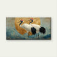 Crane & Wave Wall Art Canvas Office Home Room Framed 80x45cm