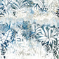 Distressed Blue Tropical Leaf Abstract Painting Wall Art Canvas Office Home Room Framed 120x60cm