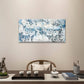 Distressed Blue Tropical Leaf Abstract Painting Wall Art Canvas Office Home Room Framed 120x60cm