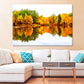 Autumn Trees Reflection on Lake Print 100% Australian Made Stretched Canvas Ready to Hang - NT-115