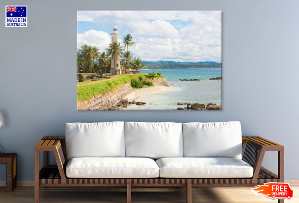 The Old Lighthouse of Galle, Sri Lanka Print 100% Australian Made Stretched Canvas Ready to Hang - BC-115