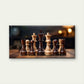 Classic Wooden Chess Board Game Wall Art Canvas Office Home Framed 120x60cm
