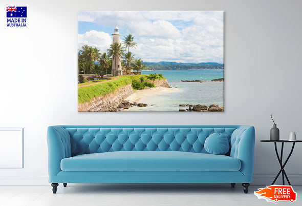 The Old Lighthouse of Galle, Sri Lanka Print 100% Australian Made Stretched Canvas Ready to Hang - BC-115