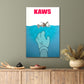 Comic Cartoon Character Gracefully Floating in The Pool Print 100% Australian Made 40x60cm Stretched Canvas Ready to Hang