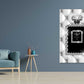 B&W Perfume Bottle with Diamonds Fashion Print 100% Australian Made Stretched Canvas Ready to Hang - FS - 148