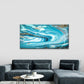 Blue & Golden Marble Wall Art Canvas Office Home Room Framed 120x60cm