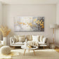Gold Foil Bamboo Painting Wall Art Canvas Office Home Room Framed 120x60cm