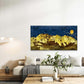 Crescent Moon, and Flying Birds Wall Art Canvas Office Home Room Framed 120x60cm