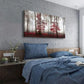 Forest Nature Red Tree Wall Art canvas office home room framed 120x60cm