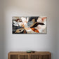 Modern Neutral Beige Botanical Floral Leaf Wall Art Canvas Office Home Framed 120x60cm