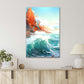 Embrace Power of Ultimate Waves with Summer Beach Paint Print 100% Australian Made 40x60cm Stretched Canvas Ready to Hang